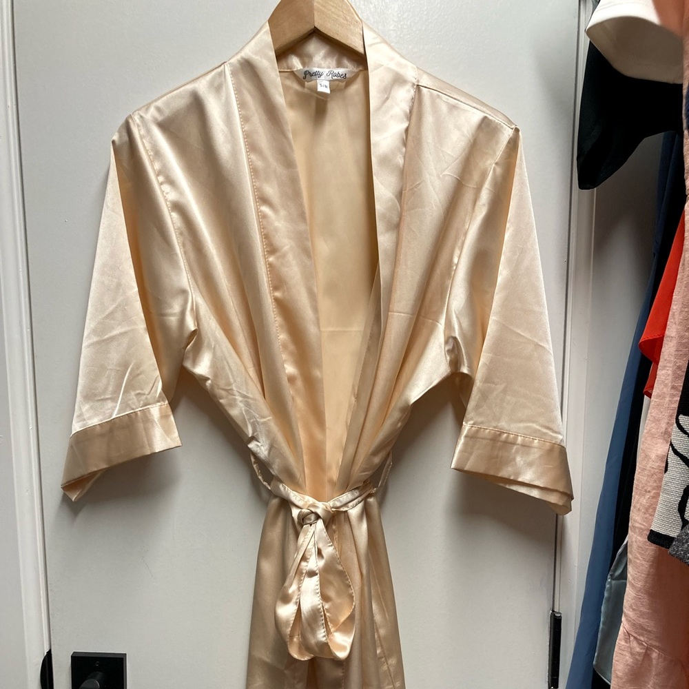 Silk Robe - Champagne